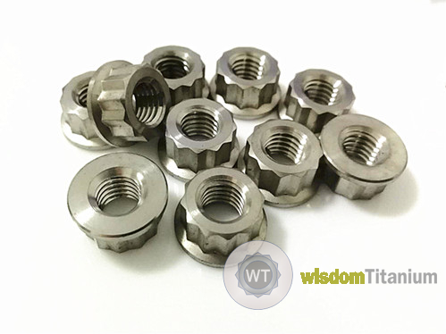 Titanium Exhaust Manifold Nuts 12 Point Flange Nuts